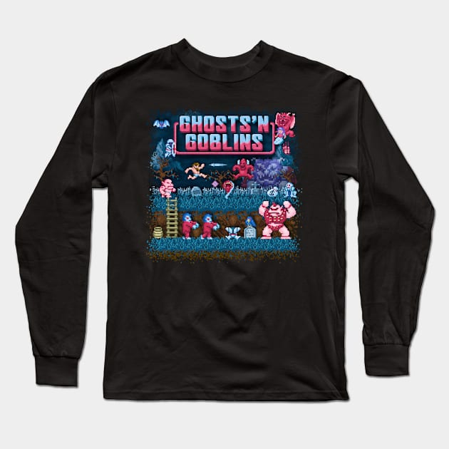 Goblins n' Ghosts Long Sleeve T-Shirt by Kari Likelikes